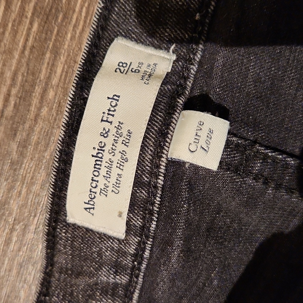 ❤️ ABERCROMBIE & FITCH CURVE LOVE JEANS - ULTRA HIGH RISE ANKLE STRAIGHT, 6 (28) - Picture 3 of 6